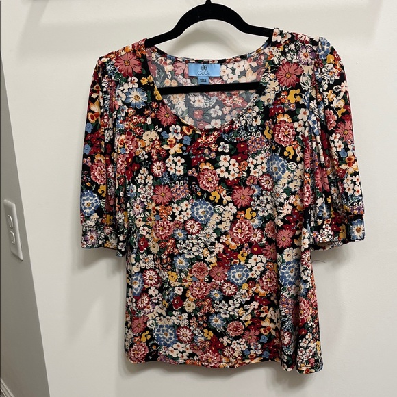 CeCe Multicolor Floral Blouse - Picture 1 of 3